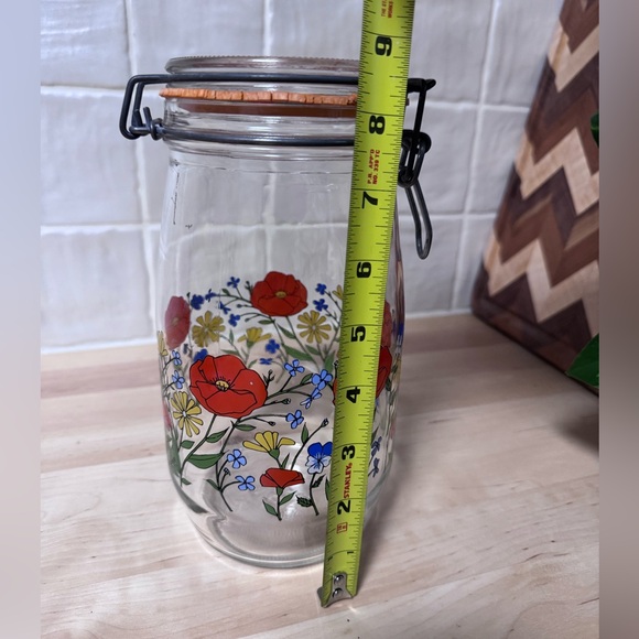Vintage Arc De France R Carmen Poppy Flowers Lidded Glass Storage Jar - Picture 7 of 7